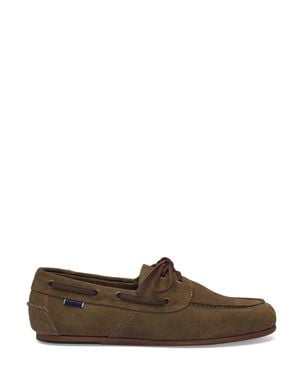 Sebago Moccasin-Style Flat Shoes With Suede Upper - Brown