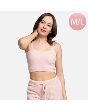 TRUEDAMES Solid Crop Top - Pink