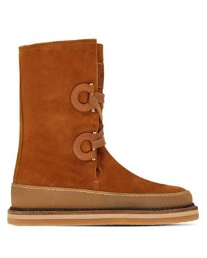 Ferragamo Winter Calf-Length Boots - Brown