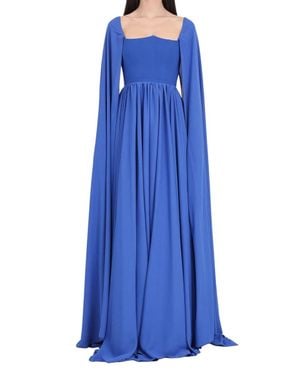 SANTAS Long Stretch Dress - Blue