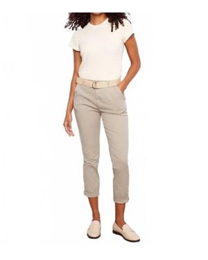 Charlie b Slim Fit Pants With Belt - Natural