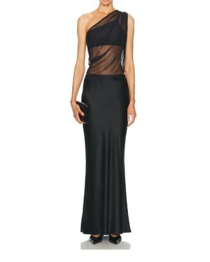 The Sei Thyme Mesh Toga Top - Black