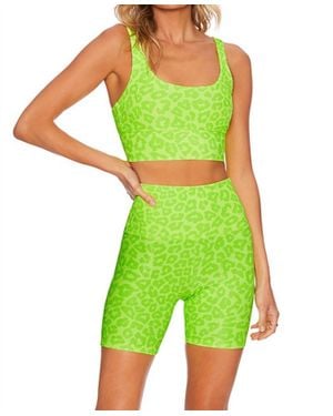 Beach Riot Leopard Leah Top - Green