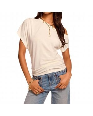 Ramy Brook Stella Knit Off-The-Shoulder Tee - White