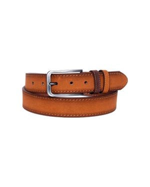 VELLAPAIS Ferrara Tan Suede Belt - Black