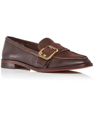 Vince Camuto Cenkanda Buckle Slip On Loafers - Brown