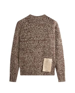 Ballantyne Retro Natural Melange Ribbed Wool-Blend Sweater - Brown