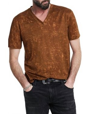 John Varvatos Wooster V-Neck Tee - Black