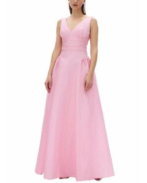 Rachel Gilbert Sophia Jacquard Gown - Pink