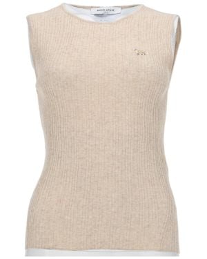 Maison Kitsuné Neutral Baby Fox Ribbed Knit Tank Top - Natural
