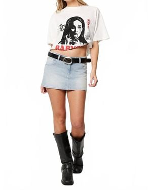 Abrand Jeans A 99 Mini Skirt - White