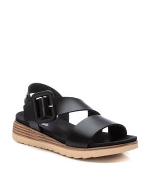 Xti Cross Strap Wedge Sandals - Blue