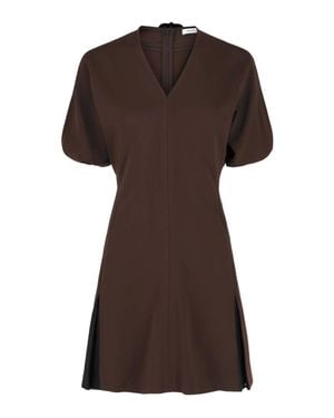 Ferragamo Flared Mini Dress - Brown