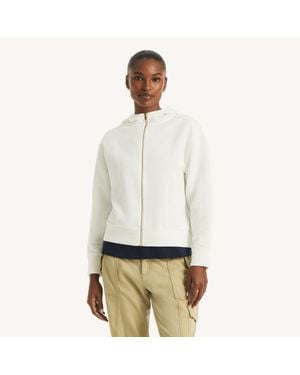 Nautica Ottoman Full-Zip Hoodie - White