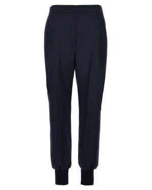 パンツ Stella Mccartney Dark Brown Twill Pant Women Dark chocolate brown High-Rise Wide-Leg Wool Pants