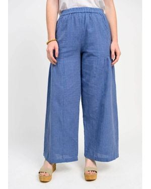 Ivy Jane Wide Leg Stripe Pants - Blue