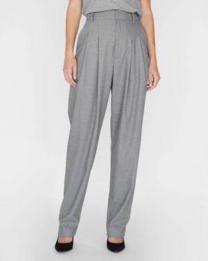 Enza Costa Tapered High-Waist Trouser - Gray