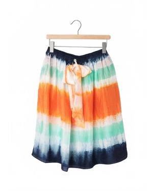 État D’été Sway Silk Skirt - White