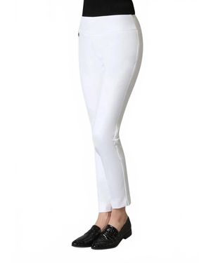 Lisette Kathryn Slim Ankle Pants - White