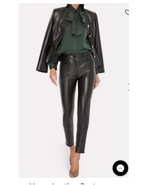 MILLY Rue Faux Leather Pant - Black