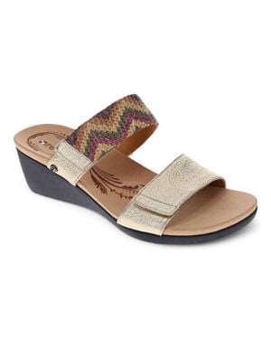 Revere Sorrento Wedge Sandal - Brown