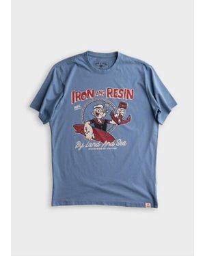 Iron & Resin Land And By Sea Tee - Blue