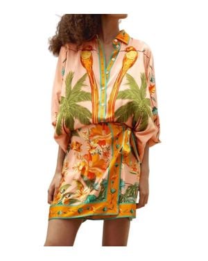 FARM Rio Birds Mini Skirt - Yellow