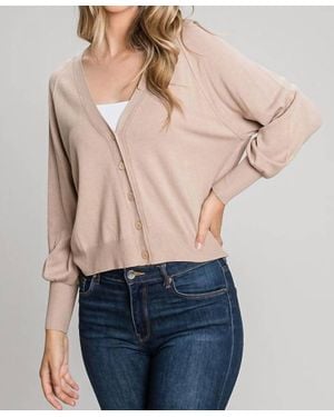 Be Cool Balloon Sleeve Cardigan - Blue