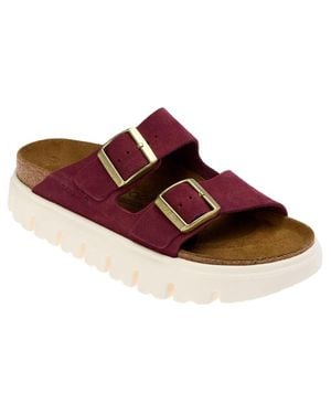 Birkenstock Papillio By Arizona Sandals Berry Platform Slide Gal905 - Red