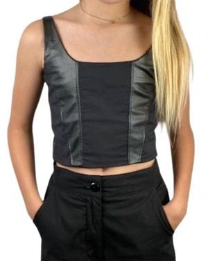 If So Girl's Corset Top - Black