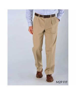 Bills Khakis M2P Fit Pleated Classic Fit Original Twills Pant - Blue