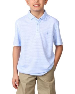 Tailorbyrd Geo Floral Pique Polo Shirt - White