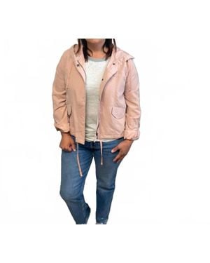 Mittoshop Zip-Up Outerwear Cropped Jacket With Hood - Blue