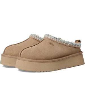 UGG Tazz Ii 1174471-San Slippers Sand Suede Round Toe Platform Zogg3596 - Natural