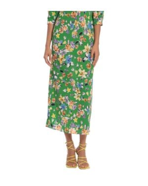 Donna Morgan Floral Print Empire Dress - Green