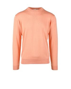 FILIPPO DE LAURENTIIS Crewneck Cotton Sweater - Pink