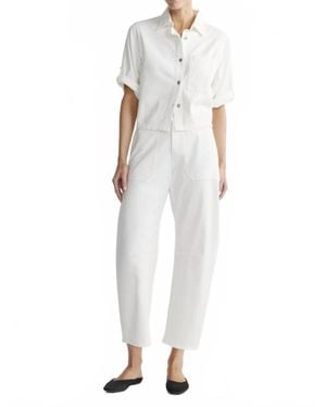 DL1961 Bilie Easy Barrel Jogger Jeans - White