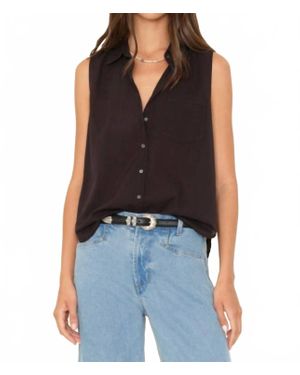 Xirena Brooks Sleeveless Shirt - Black
