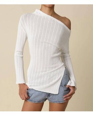 Olivaceous Lauren Off Shoulder Top - White