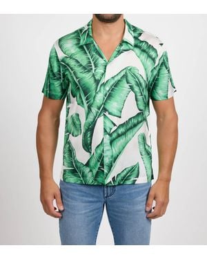 Monfrere Bond Short Sleeve Button Down Shirt - Green