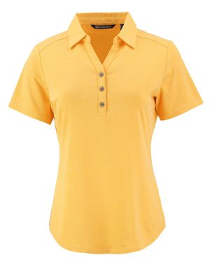 Cutter & Buck Forge Eco Stretch Recycled Short Sleeve Polo - Yellow