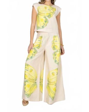 Emily Mccarthy Paisley Pant - Yellow