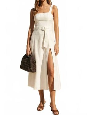 Mint Exclusives Olivia Linen Maxi Dress - White