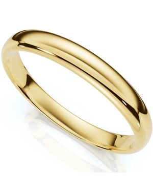 Pompeii3 3Mm Dome High Polished Wedding Band 10K Size Selectable - Metallic