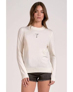 Elan Martini Sweater - White