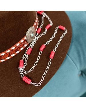 West & Co. Paden Chain Link Necklace - Red