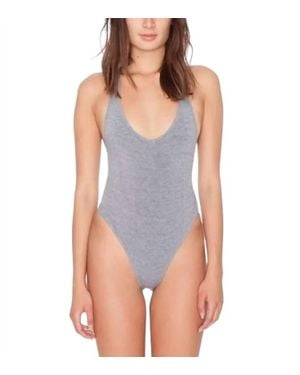 American Apparel Halter Bodysuit - Blue