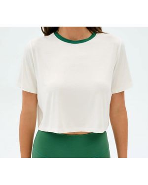 Splits59 Djuna Crop Ringer Top - Green