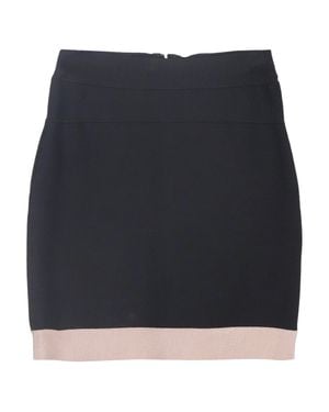Hervé Léger Color-Block Mini Pencil Skirt - Blue