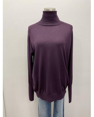 Strenesse Plum Wool/Cashmere Sweater - Purple